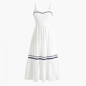 J.Crew Corset Midi Dress with Contrast Trim